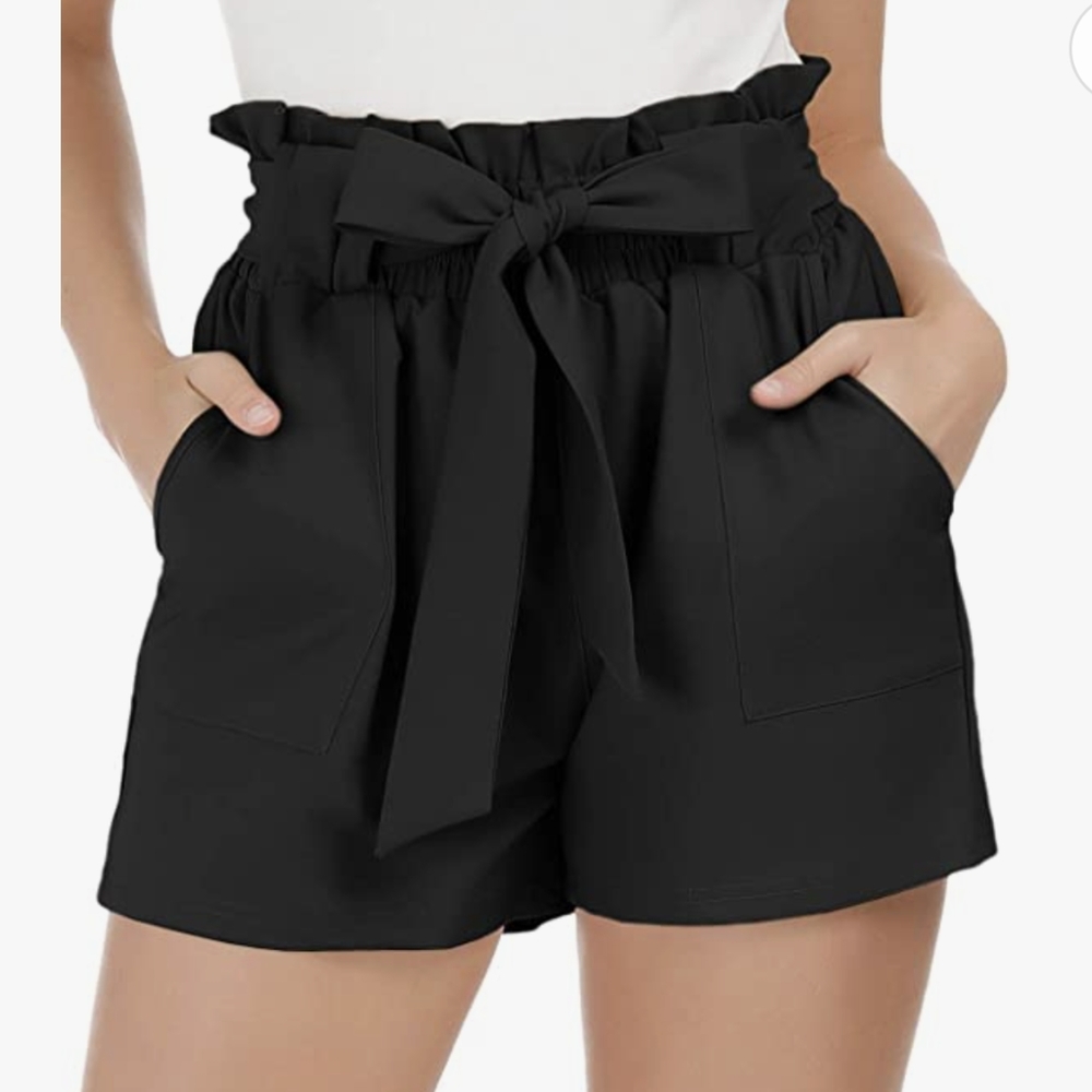 Black High Waisted Shorts